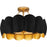 Quoizel Santana 4Light Semi-Flush Mount, Matte Black/Metal