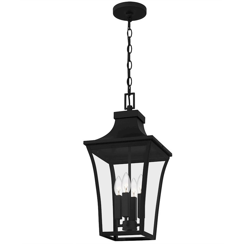 Quoizel Quentin 4Light Mini Pendant, Earth Black/Clear Glass