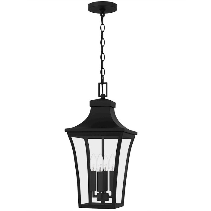 Quoizel Quentin 4Light 21" Outdoor Lantern, Earth Black/Clear Glass