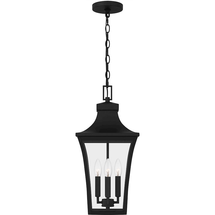 Quoizel Quentin 4Light 21" Outdoor Lantern, Earth Black/Clear Glass