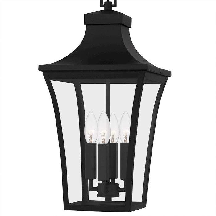 Quoizel Quentin 4Light 21" Outdoor Lantern, Earth Black/Clear Glass