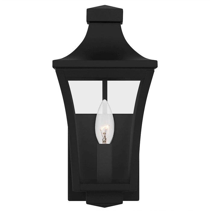 Quoizel Quentin 1Light Outdoor Lantern, Earth Black/Clear Glass