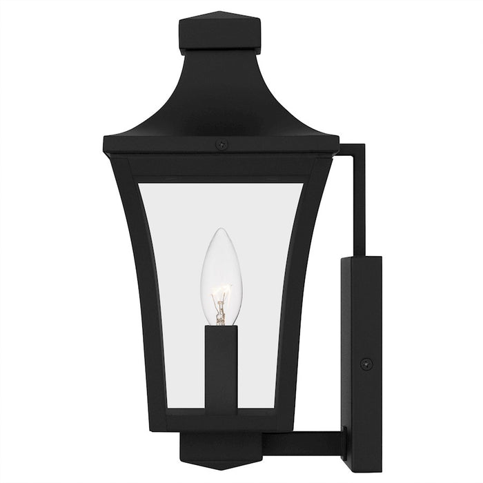 Quoizel Quentin 1Light Outdoor Lantern, Earth Black/Clear Glass