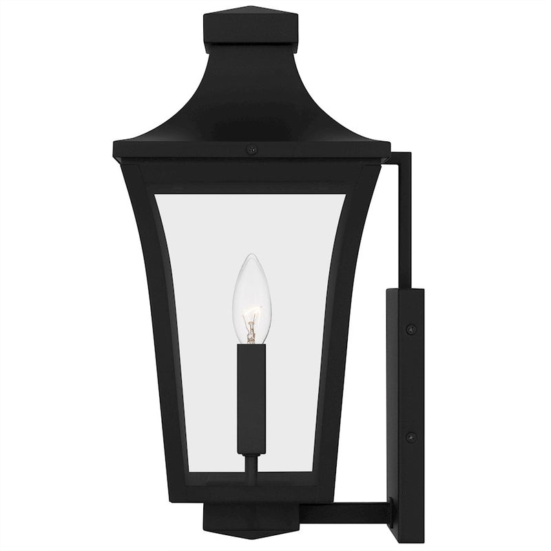 Quoizel Quentin 2Light Outdoor Lantern, Earth Black/Clear Glass