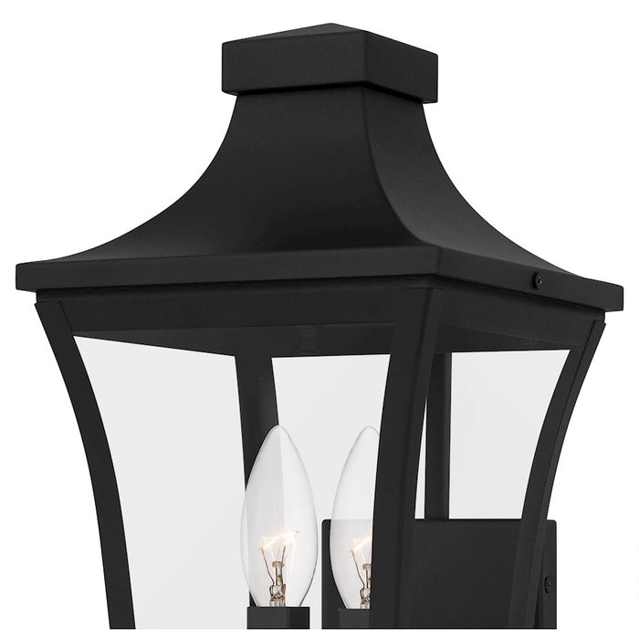 Quoizel Quentin 2Light Outdoor Lantern, Earth Black/Clear Glass