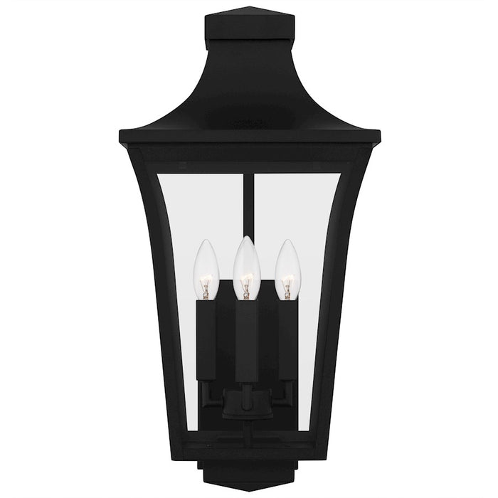 Quoizel Quentin 4Light 20" Outdoor Lantern, Earth Black/Clear Glass