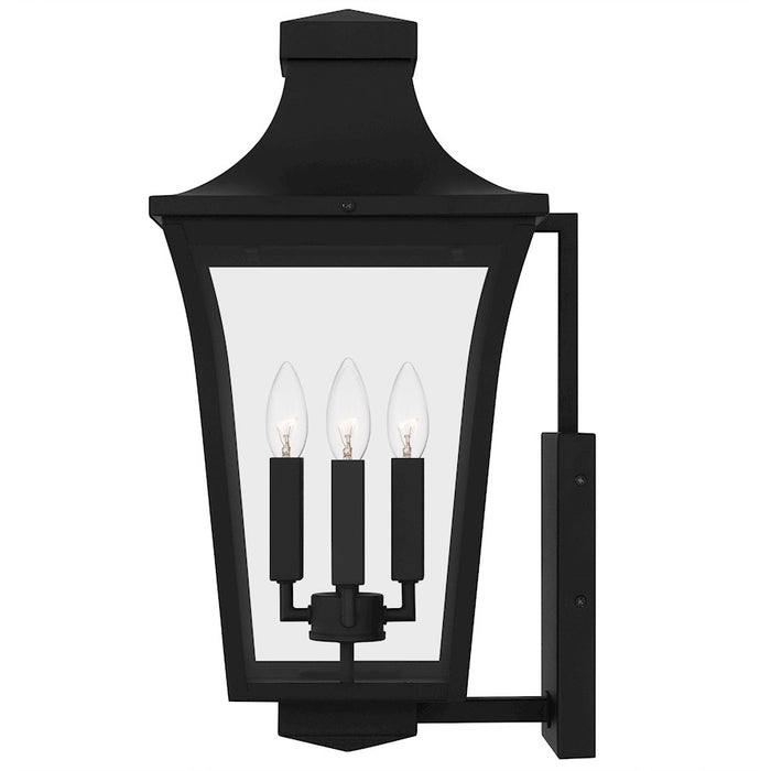 Quoizel Quentin 4Light 20" Outdoor Lantern, Earth Black/Clear Glass