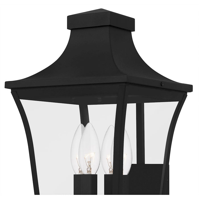 Quoizel Quentin 4Light 20" Outdoor Lantern, Earth Black/Clear Glass
