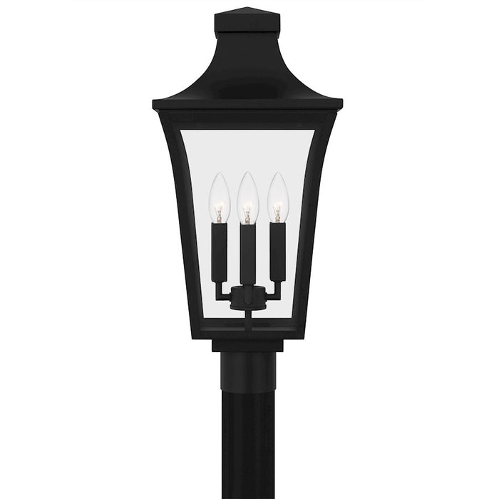Quoizel Quentin 4Light 22" Outdoor Lantern, Earth Black/Clear Glass