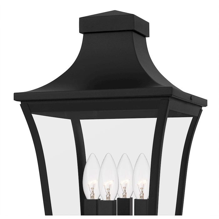 Quoizel Quentin 4Light 22" Outdoor Lantern, Earth Black/Clear Glass