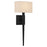 Quoizel Rochell 1 Light Wall Sconce, Matte Black/Off White Fabric