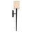 Quoizel Rochell 1 Light Wall Sconce, Matte Black/Off White Fabric