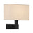 Quoizel Rochell 1 Light Wall Sconce, Matte Black/Off White Fabric