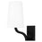 Quoizel O'Hare 2 Light Wall Sconce, Matte Black/White Linen
