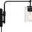 Quoizel Wood 1 Light Wall Sconce, Matte Black/Clear Crackle