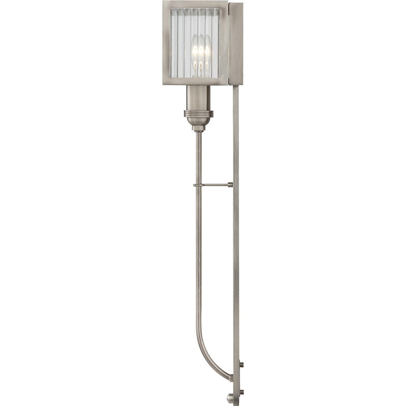 Quoizel Wood 1 Light Wall, Polished Antique Nickel