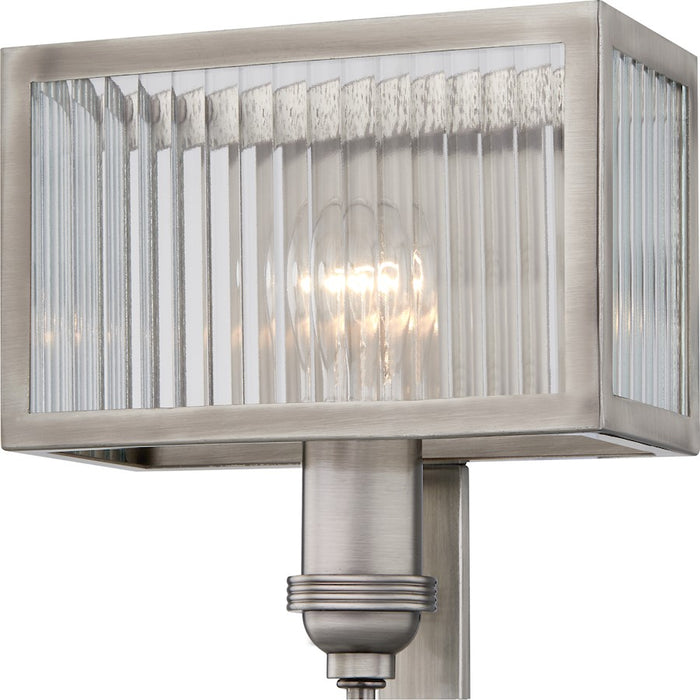 Quoizel Wood 1 Light Wall, Polished Antique Nickel