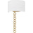 Quoizel Baynes 2Light Wall Sconce, Brushed Gold/White Fabric