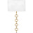 Quoizel Baynes 2Light Wall Sconce, Brushed Gold/White Fabric