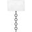 Quoizel Baynes 2Light Wall Sconce, Matte Black/White Fabric