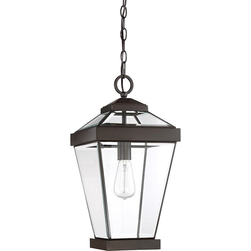 Quoizel Ravine 1 Lt 150W Outdoor Hanging Lantern, Lg, Western Bronze