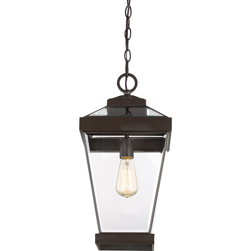 Quoizel Ravine 1 Lt 150W Outdoor Hanging Lantern, Lg, Western Bronze