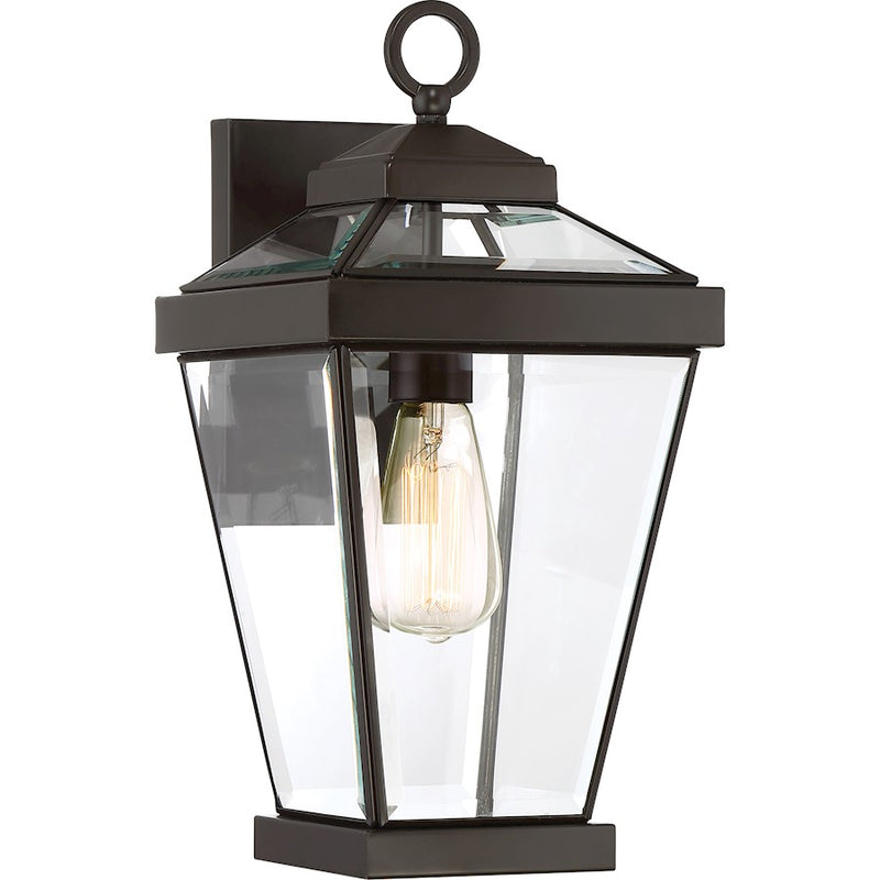Quoizel Ravine 1 Lt 100W Outdoor Wall Lantern, Med, Western Bronze