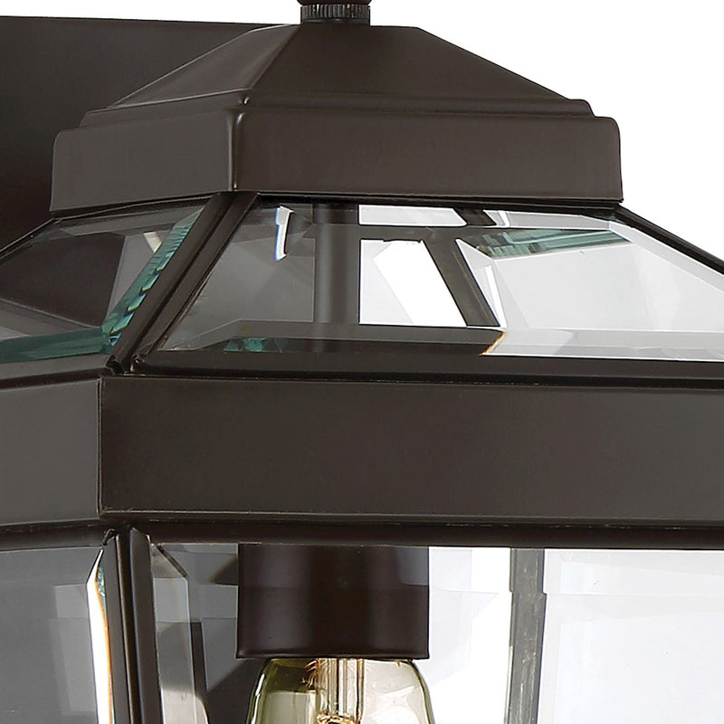 Quoizel Ravine 1 Lt 100W Outdoor Wall Lantern, Med, Western Bronze