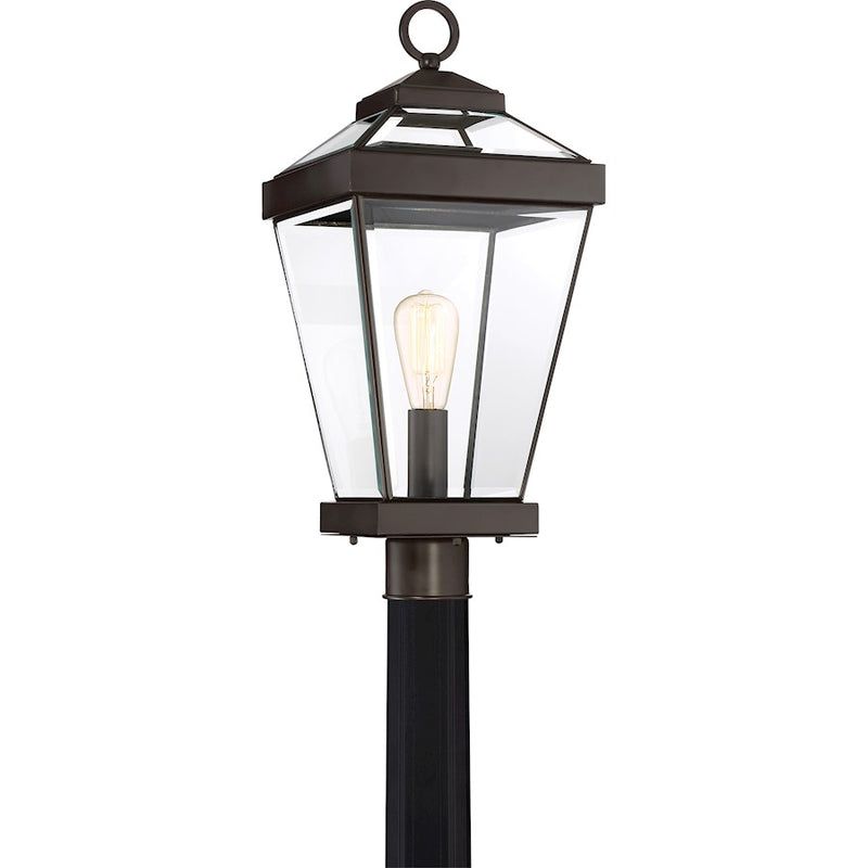 Quoizel Ravine 1 Light 150W Outdoor Post Lantern, Lg, Western Bronze