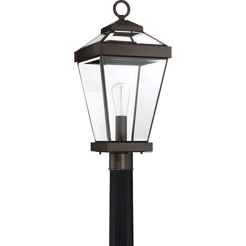 Quoizel Ravine 1 Light 150W Outdoor Post Lantern, Lg, Western Bronze