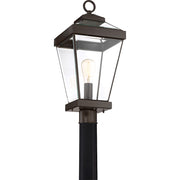 Quoizel Ravine 1 Light 150W Outdoor Post Lantern, Lg, Western Bronze