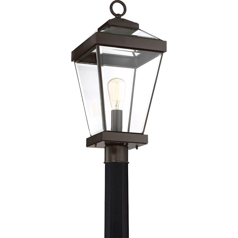 Quoizel Ravine 1 Light 150W Outdoor Post Lantern, Lg, Western Bronze