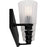 Quoizel Gray 4Lt Bath Light, Black/Clear Ribbed Sandblasted