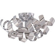 Quoizel Ribbons 4 Light Flush Mount in Polished Chrome