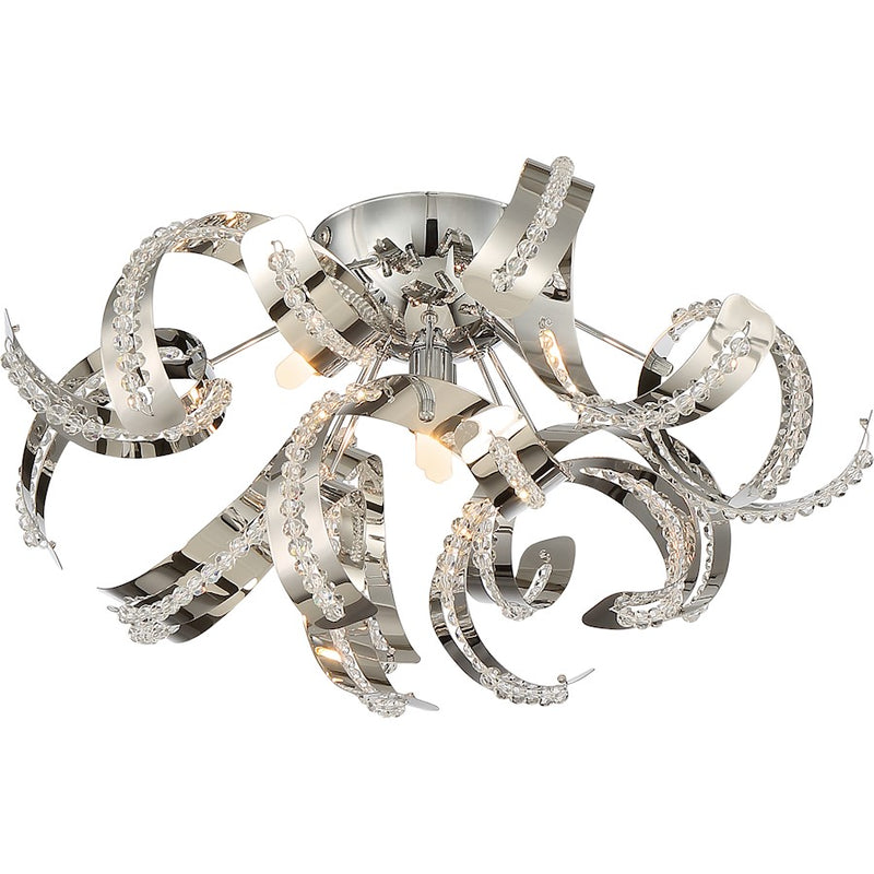 Quoizel Ribbons 4 Light Flush Mount in CRC