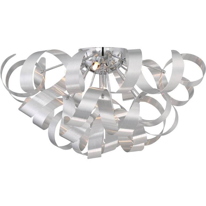 Quoizel Ribbons 5 Light Flush Mount in Millenia