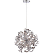 Quoizel Ribbons 5 Light Pendant in Polished Chrome
