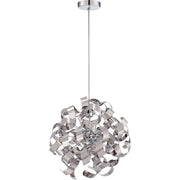 Quoizel Ribbons 5 Light Pendant in Polished Chrome