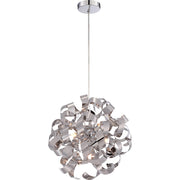 Quoizel Ribbons 5 Light Pendant in Polished Chrome