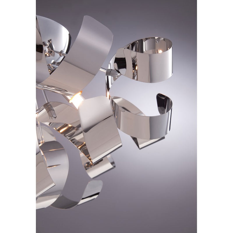 Quoizel Ribbons 5 Light Pendant in Polished Chrome