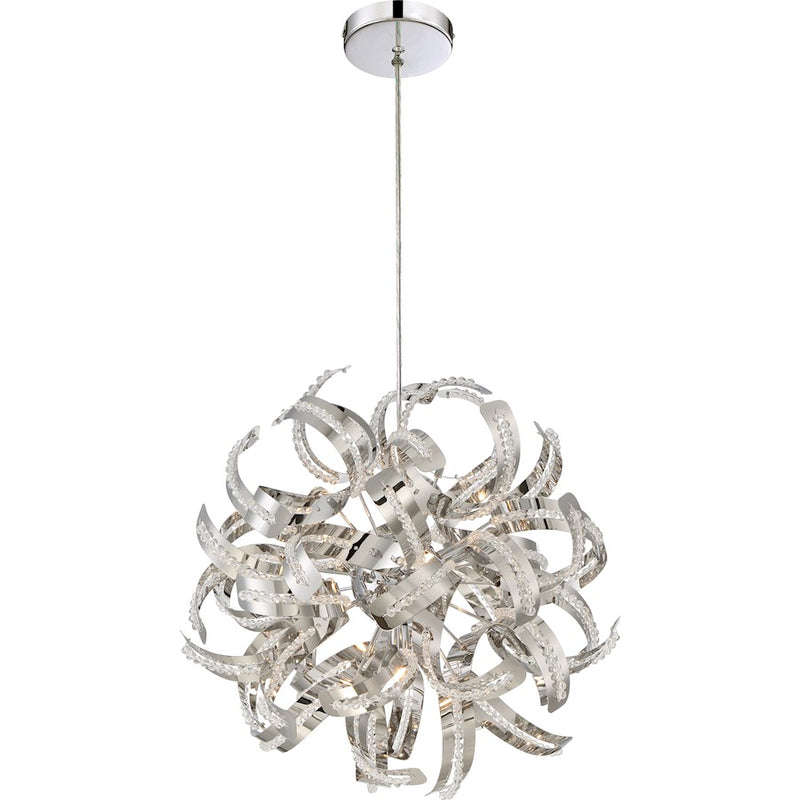 Quoizel Ribbons 5 Light Pendant in CRC