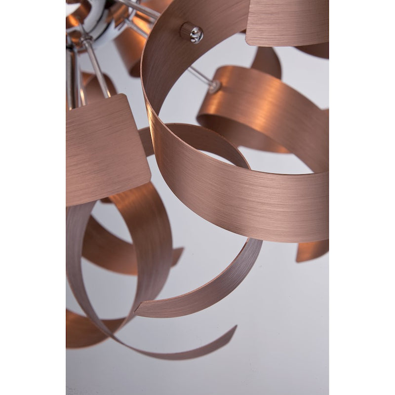 Quoizel Ribbons Pendant, Satin Copper