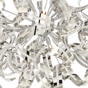 Quoizel Ribbons 23in 12-Light Pendant | Modern Crystal Chrome Steel | Dining Room & Foyer | 23 x 23 x 23 in | Model RBN2823CRC