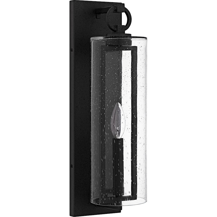 Quoizel Redan 1Lt 18" Outdoor Lantern, Stone Black/Clear Seedy