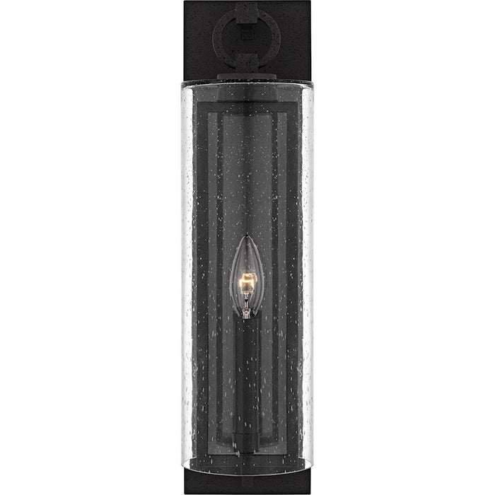 Quoizel Redan 1Lt 18" Outdoor Lantern, Stone Black/Clear Seedy