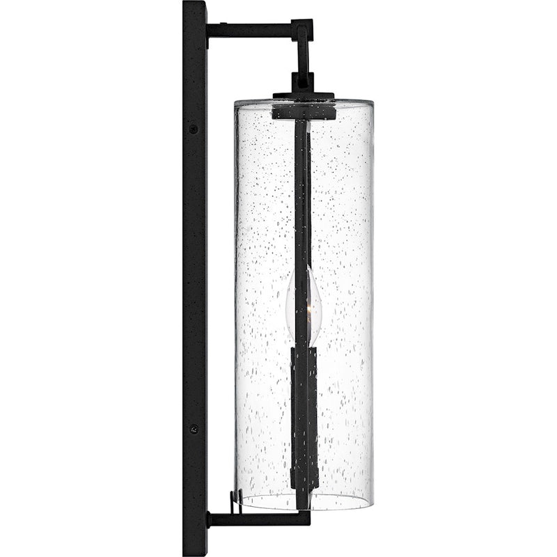Quoizel Redan 1Lt 18" Outdoor Lantern, Stone Black/Clear Seedy