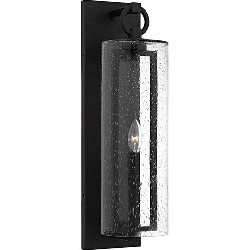 Quoizel Redan 1Lt 22" Outdoor Lantern, Stone Black/Clear Seedy - RDN8406SBK
