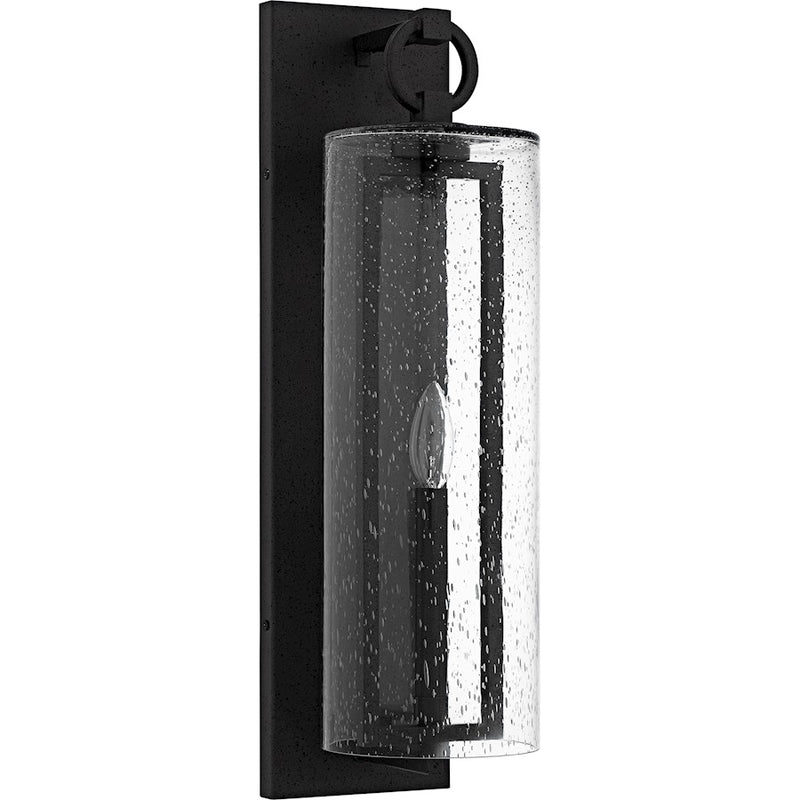 Quoizel Redan 1Lt 22" Outdoor Lantern, Stone Black/Clear Seedy
