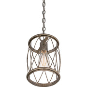 Quoizel Dury Mini Pendant in Century Silver Leaf