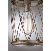 Quoizel Dury Mini Pendant in Century Silver Leaf